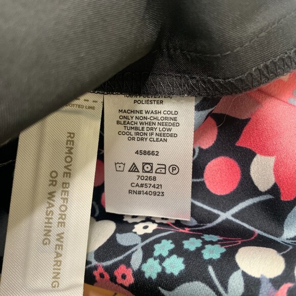 LOFT floral drawstring waist summer skirt size small - Picture 6 of 6